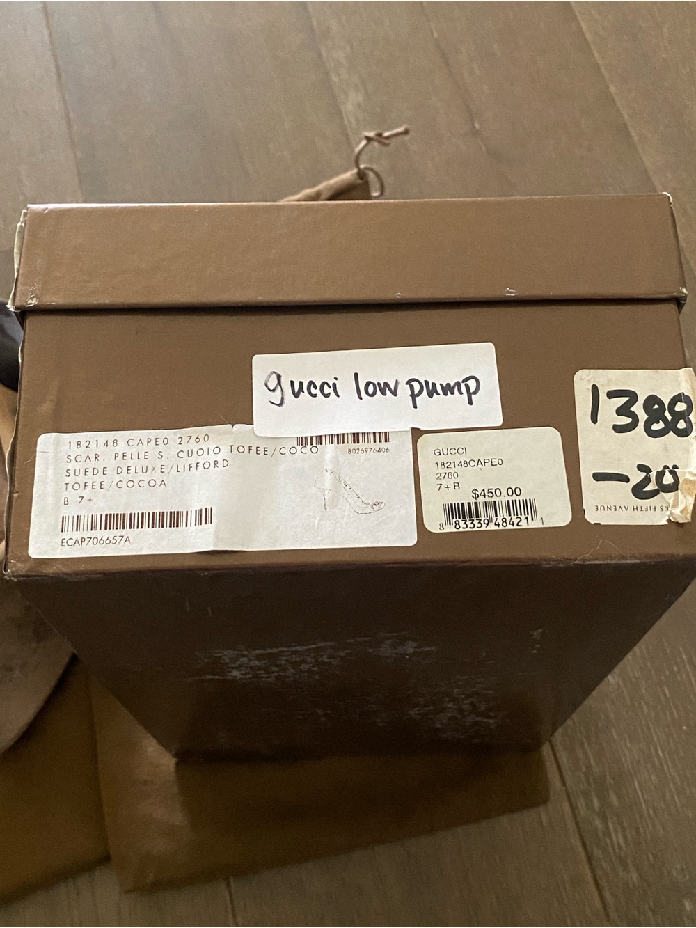 Gucci Brown Suede Logo Pumps 7 1/2 - Picture 9 of 11